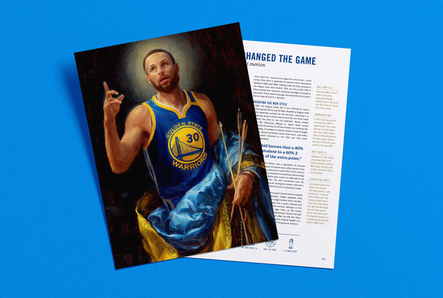 Supporting illustration spread for The Baseline Review story about Steph Curry. Story by Ben Taylor (Thinking Basketball). Supporting Illustration by Ryan Pancoast (Magic the Gathering artist).